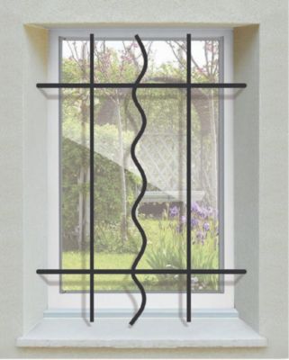 Grille de Defense Azur pour Fenetre H 75 cm x L 120 cm (côte tableau)