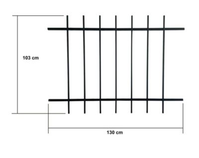 Grille de Defense DISTRI pour Fenetre H 115 cm x L 120 cm (côte tableau)