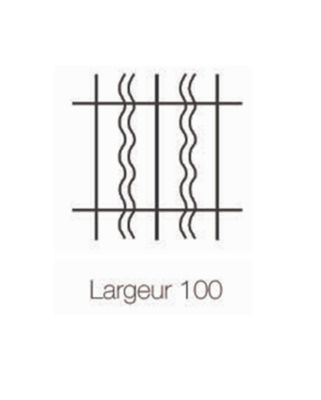 Grille de Defense Duo pour Fenetre H 105 cm x L 120 cm (côte tableau)