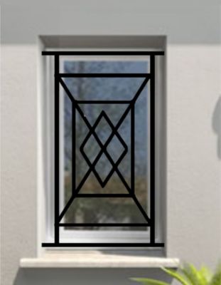 Grille de Defense Panama pour Fenetre H 125 cm x L 80 cm (côte tableau)