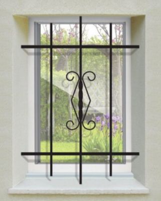 Grille de Defense Rustique pour Fenetre H 75 cm x L 100 cm (côte tableau)