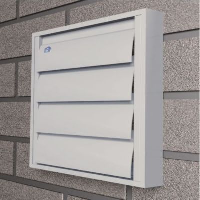 Grille de hotte 210x210mm aluminium blanc RAL9010 - RENSON - 9071
