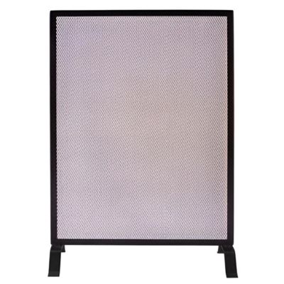 Grille de Protection, Pare-feu pour cheminée, en Fer forgé couleur Noir - Hauteur 72 x Longueur 50 cm