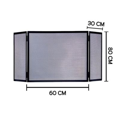 Pare-feu De Cheminée Moderne VEVOR - Grille De Protection En Fer Noir 99x78 Cm - Avec Porte