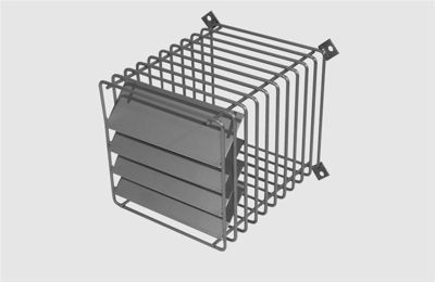 Grille de protection pour terminal horizontal - avec déflecteur - UBBINK