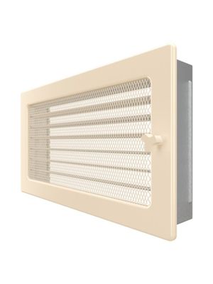 Grille de ventilation cheminée 17x30 crème avec volets roulants