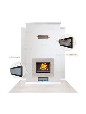 Grille de ventilation cheminée 17x30 crème avec volets roulants