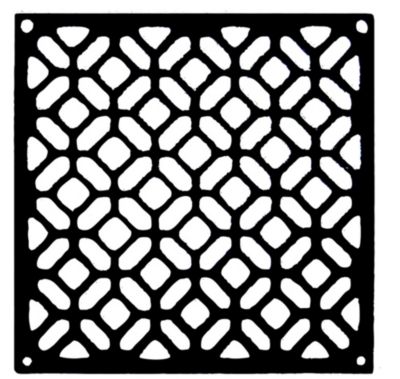 Grille de ventilation des cheminées fonte noir 200 x 200 mm Autogyre