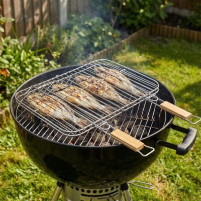Barbecue grill sur pied à charbon acier inoxydable 50x40
