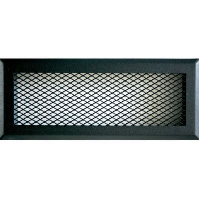 Grille en acier noire + Précadre 220 x 80 mm Castorama