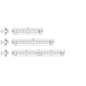 Grille glissière 475x22mm brun - RENSON - 00485303