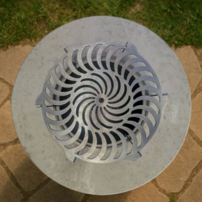 Grille Haute Barbecue pour Brasero Design 45 cm avec Anneau Antichute - madecoupesurmesure