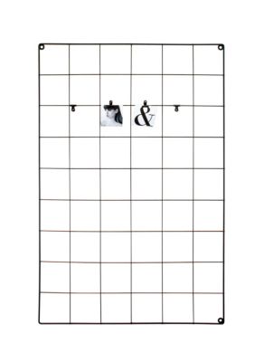 Grille mémo en métal noir l.90 x H.60 cm Ariane