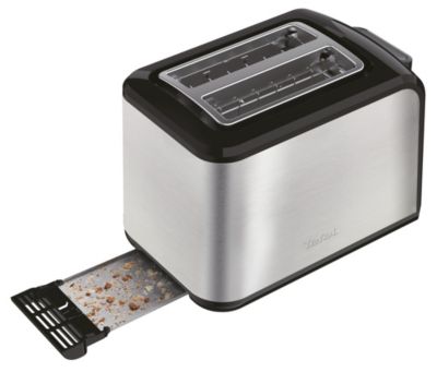 Grille-pain 2 fentes 850w inox/noir Tefal TT410D10