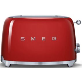 Grille-pain 2 fentes 950w rouge Smeg TSF01RDEU