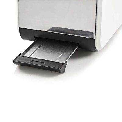 Grille-pain 2 Fentes Larges 900W Blanc Soft-Touch Fonction décongélation NEDIS