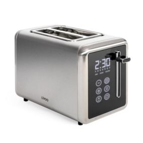 Grille-pain digital DOD205 Livoo 2 fentes larges 3,5 cm 850 W  Panneau de contrôle tactile Gris