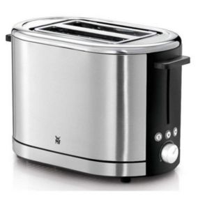 Grille-pain double fente WMF LONO - Noir et Inox - 7 niveaux de brunissage - Réchauffe-viennoiseries - 900W