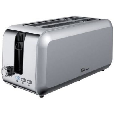 Grille pain - LITTLE BALANCE - 1450W - 2 fentes longues 23.7cm - 3 fonctions - Inox