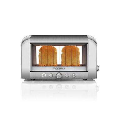 Grille-pain Magimix 11538 VISION CHROME - 8 niveaux de dorage - Double paroi verre - 1450W