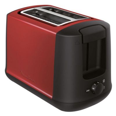 Grille-pain Livoo Korona 2 Fentes – Rouge 750W, Design Rétro Et Compact