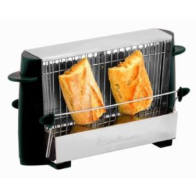 Grille-pain MOULINEX Vintage en inox - 2 grandes chambres de grillage - Compact et sécurisé