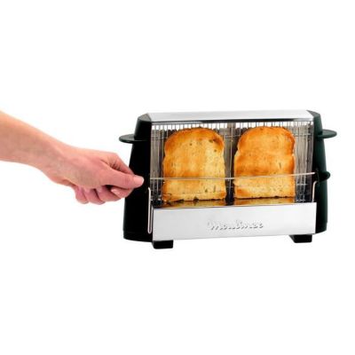 Grille-pain MOULINEX Vintage en inox - 2 grandes chambres de grillage - Compact et sécurisé