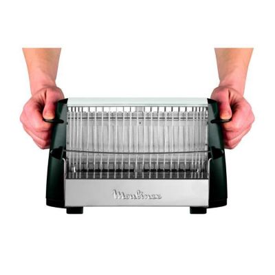 Grille-pain MOULINEX Vintage en inox - 2 grandes chambres de grillage - Compact et sécurisé