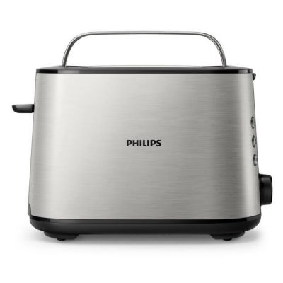 Grille-pain Philips Daily Collection - 2 fentes pour toasts et pains - Métal HD2650/90