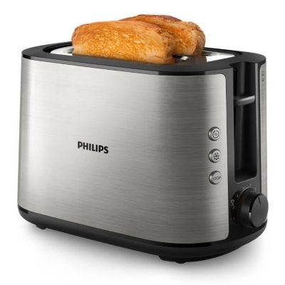 Grille-pain Philips Daily Collection - 2 fentes pour toasts et pains - Métal HD2650/90