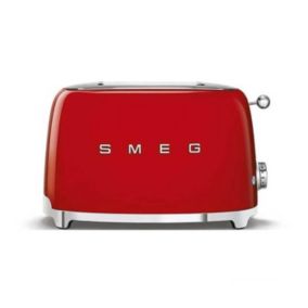 Grille-pain - SMEG - 2 tranches - 950watts - tiroir ramasse miettes - Rouge