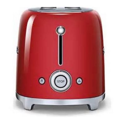 Grille-pain - SMEG - 2 tranches - 950watts - tiroir ramasse miettes - Rouge