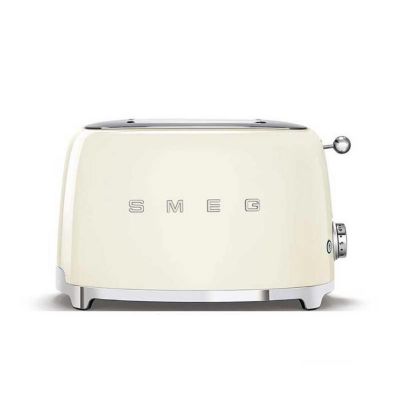 Grille-pain SMEG 2 tranches année '50 crème - Centrage automatique et 6 niveaux de brunissement