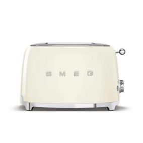 Grille-pain SMEG 2 tranches année '50 crème - Centrage automatique et 6 niveaux de brunissement