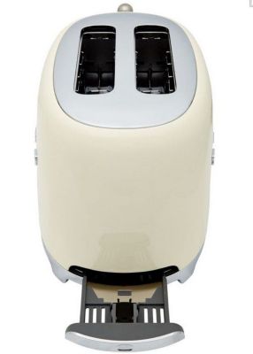 Grille-pain SMEG 2 tranches année '50 crème - Centrage automatique et 6 niveaux de brunissement