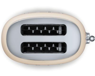 Grille-pain SMEG 2 tranches année '50 crème - Centrage automatique et 6 niveaux de brunissement