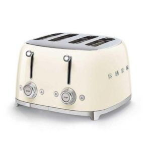 Grille-pain SMEG 4 tranches Années 50 - 2000W B Crème TSF03CREU