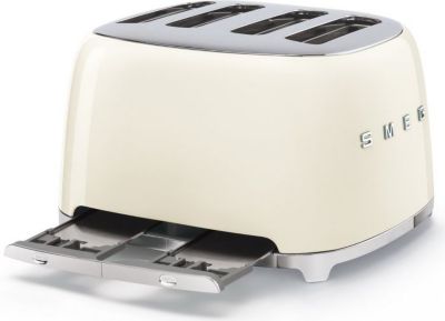 Grille-pain SMEG 4 tranches Années 50 - 2000W B Crème TSF03CREU