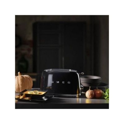 Grille-pain SMEG TSF01BLEU Noir - 2 fentes extra-large - Tiroir ramasse-miettes amovible