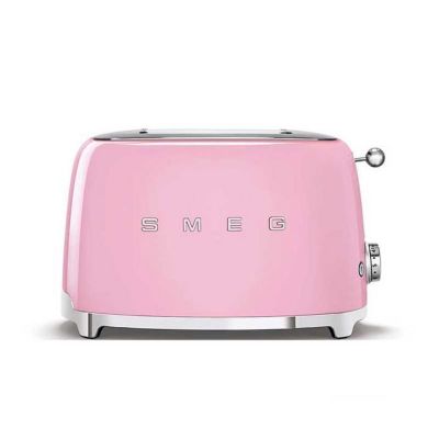 Grille-pain SMEG TSF01PKEU Rose - 2 fentes extra-large - Tiroir ramasse-miettes amovible
