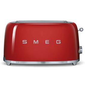 Grille-pains 2 fentes 1500w rouge Smeg TSF02RDEU