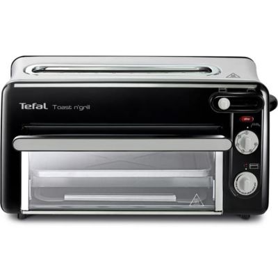 Grille-pains 2 fentes 2en1 1300w noir Tefal TL600830 toast n'grill