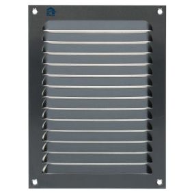 Grille à persienne 436 largeur 150mm hauteur 200mm anodisé argent - RENSON - 16253