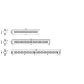 Grille plat interieur simple 475x20mm brun - RENSON - 00478303