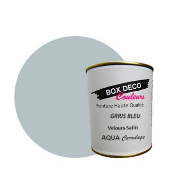 Gris Bleu Peinture carrelage et faïence murale aspect velours-satin Aqua carrelage Gris Bleu - 750 ml