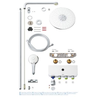GROHE Colonne de douche XXL thermostatique Euphoria SmartControl System 310 Blanc/chromé 26507LS0