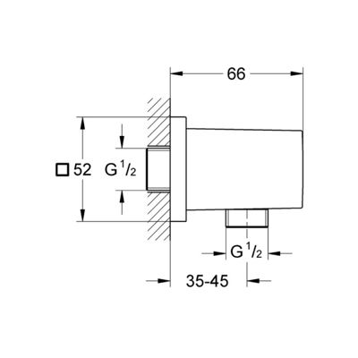 Grohe - Coude à encastrer Euphoria cube