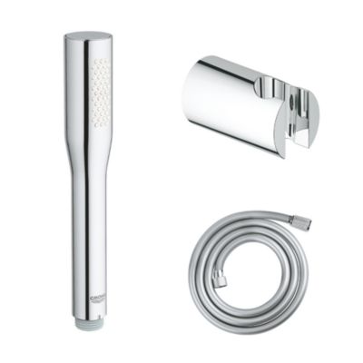 GROHE Douchette 1 jet Vitalio Get Stick chromé avec flexible 175 et support rond