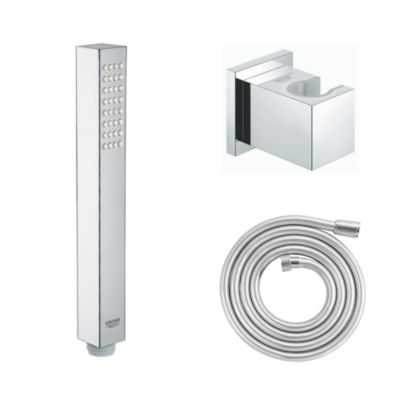 GROHE Douchette 1 jet Vitalio Joy Cube Stick chromé avec flexible 200 et support carré