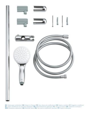 GROHE Douchette 2 jets Tempesta 100 avec barre de douche